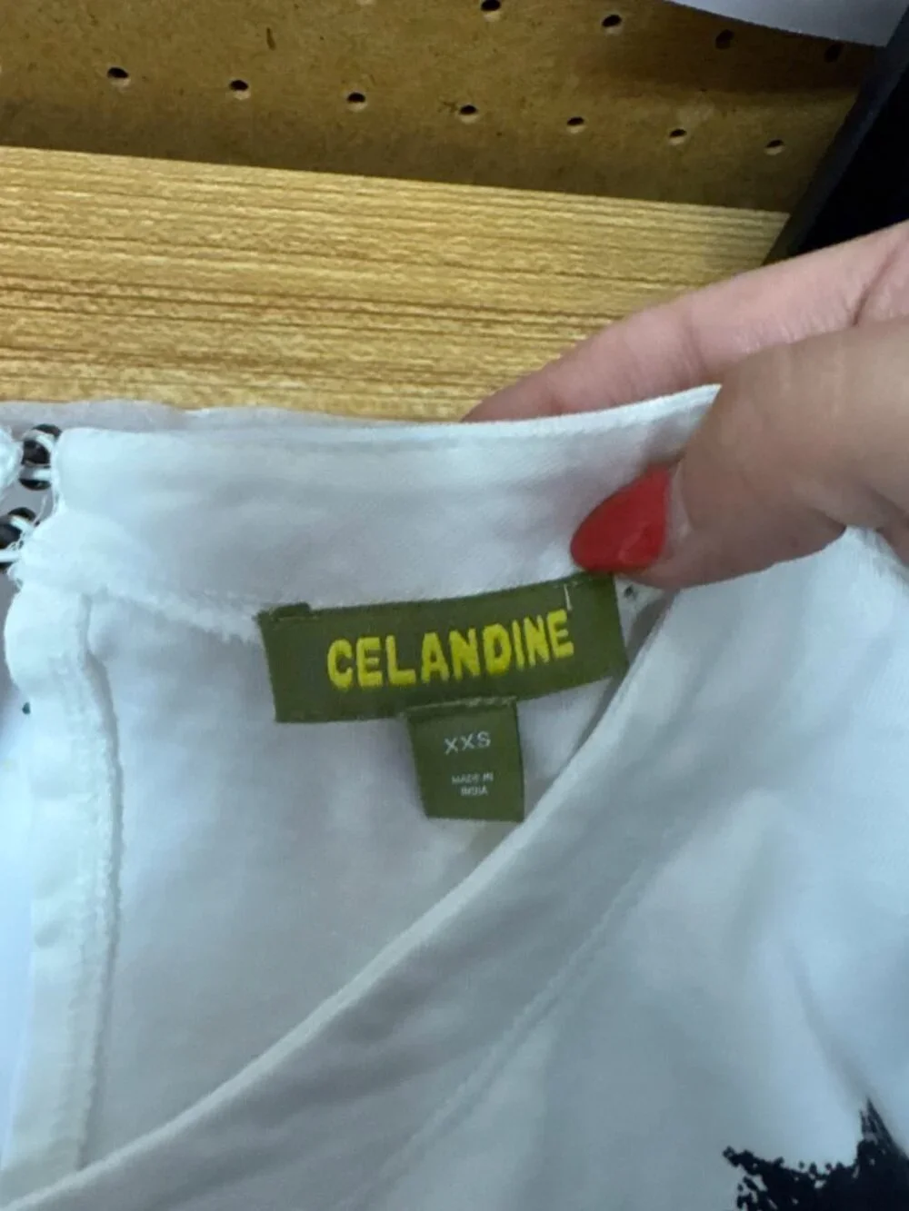 Celandine Anthropologie Short-sleeve Cotton Mini Swing Dress White Black Sz XXS